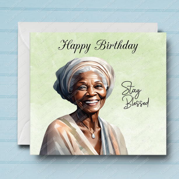 Black Woman Birthday Card A